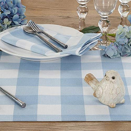 Fennco Styles Buffalo Plaid Collection Classic Checked Cotton Blend Table Linens