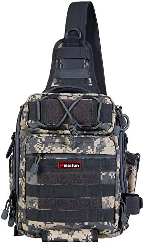 Piscifun Fishing Backpack with Rod Holder, Lightweight Sling Bag Storge Gear and Equipment