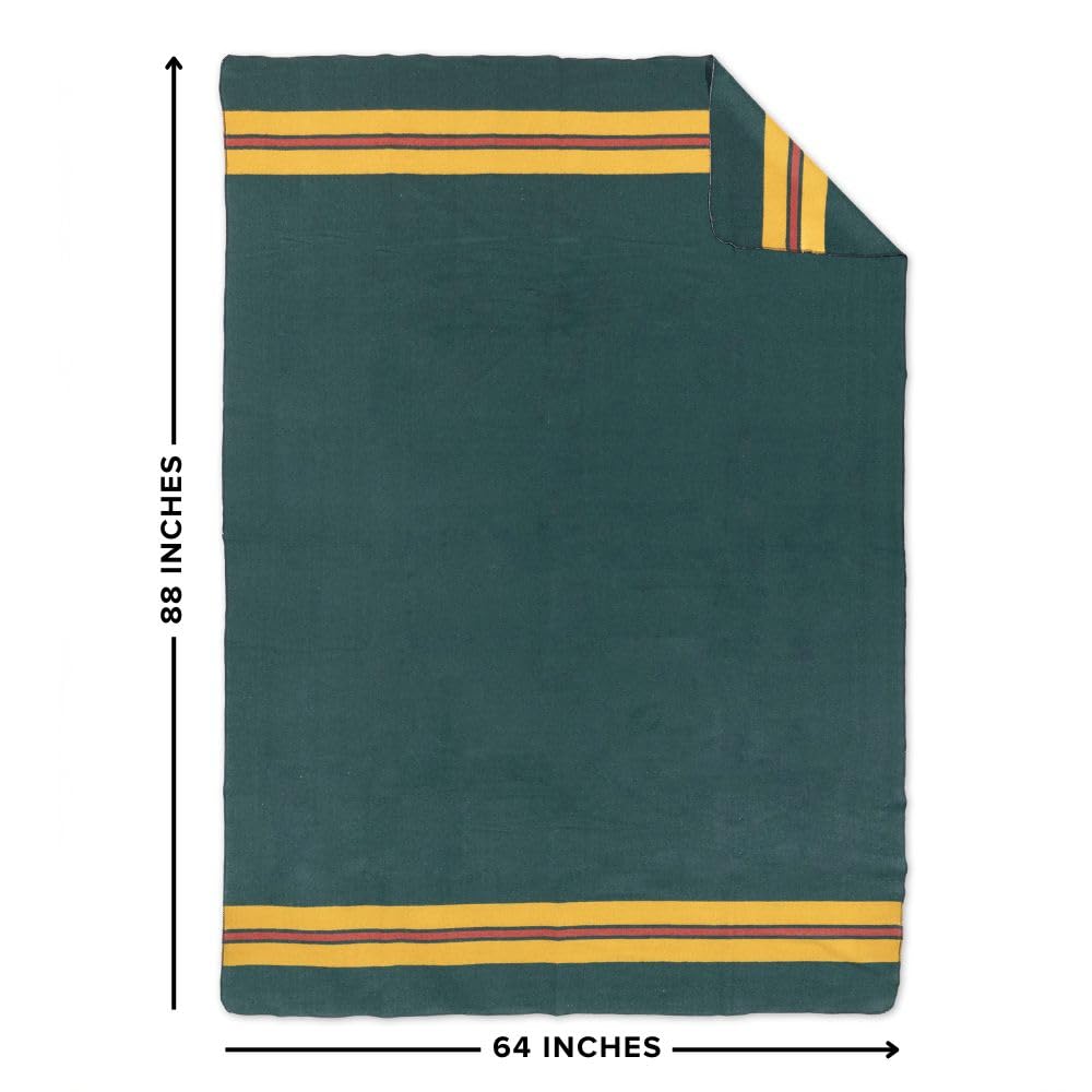Arcturus Rainier Wool Blanket - 4.5lbs Warm, Heavy, Washable, Large | Great for Camping, Outdoors, Survival & Emergency Kits (Sunset Peak)