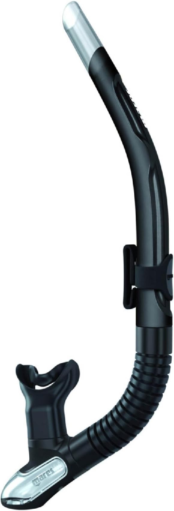 Mares Ergo Flex Snorkel for Scuba Diving, Snorkeling, Freediving with Corrugated Silicone Hose & Mouthpiece