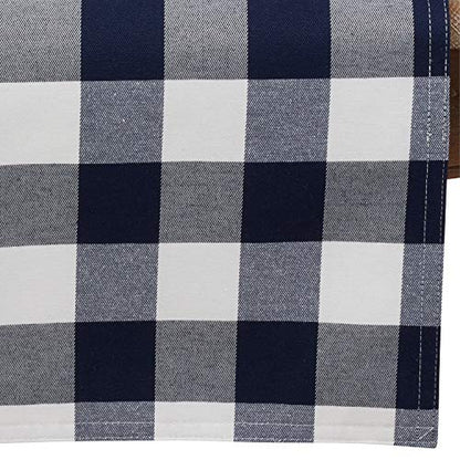 Fennco Styles Buffalo Plaid Collection Classic Checked Cotton Blend Table Linens