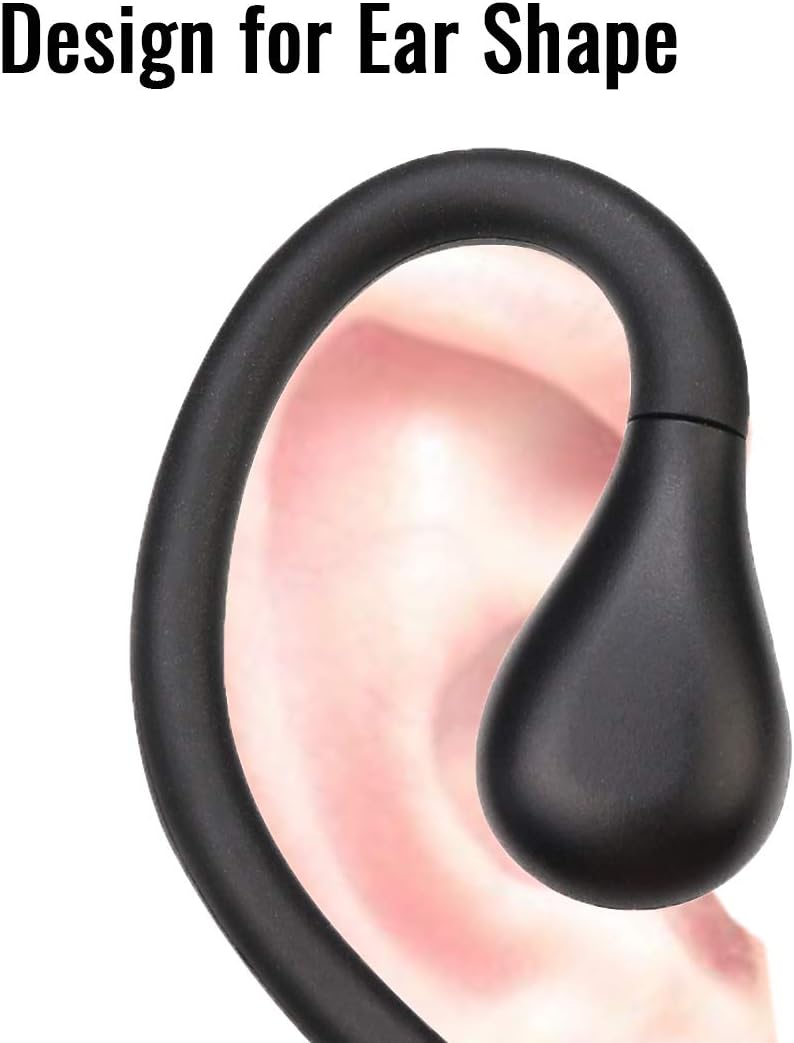 Retevis RT22 Walkie Talkie Earpiece with Mic, Earhook, 2 Pin, for RT22 RT68 RT21 H-777 RT86, Compatible with Pxton Baofeng BF-888S BF-T26 Kenwood Two Way Radio, Two Way Radio Earpiece(1 Pack)