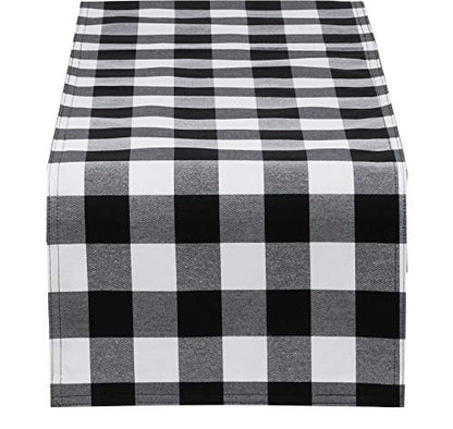 Fennco Styles Buffalo Plaid Collection Classic Checked Cotton Blend Table Linens