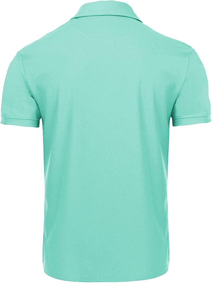 V VALANCH Mens Polo Shirts Short Sleeve Moisture Wicking Golf Polo Athletic Collared Shirt Tennis T-Shirt Tops