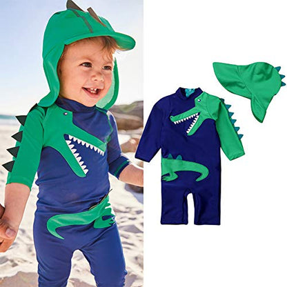 Styles I Love Baby Crocodile Rash Guard Set with Sun Hat