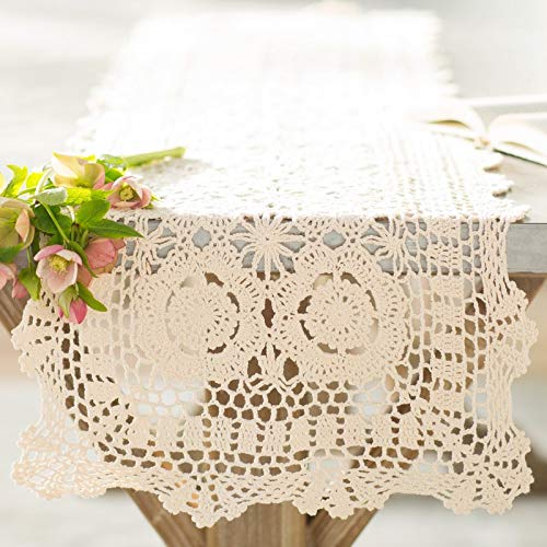 Fennco Styles Handmade Crochet Lace Cotton Tabletop