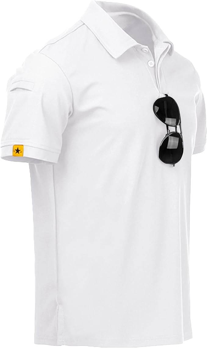 V VALANCH Mens Polo Shirts Short Sleeve Moisture Wicking Golf Polo Athletic Collared Shirt Tennis T-Shirt Tops
