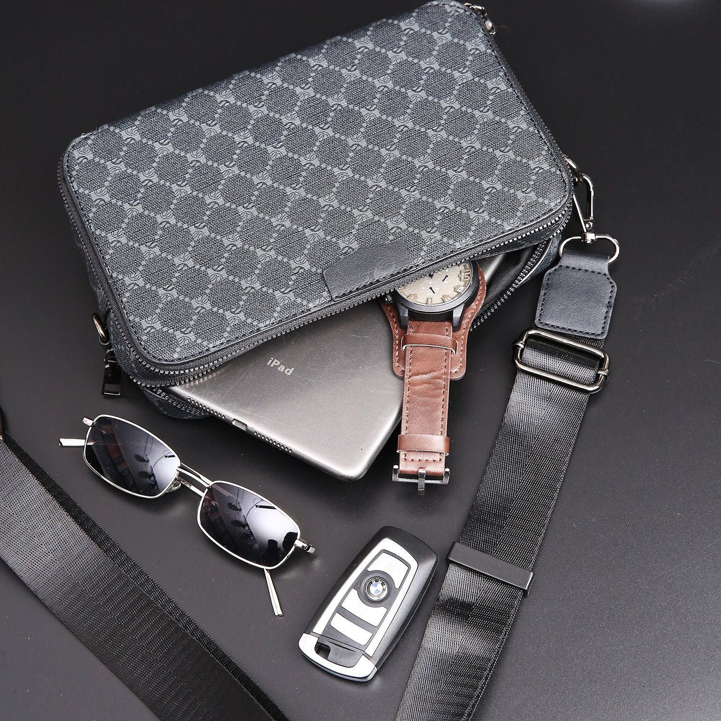 Street-style Small Crossbody Bag Korean-style Square