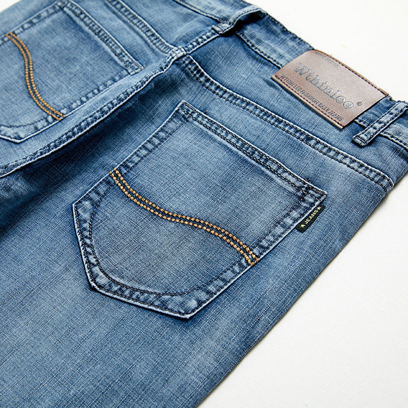 Summer Stretch Denim Shorts Mens Capri Pants