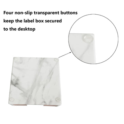Supfoxer Marble White Metal Sticky Notes Holder for 3x3 Adhesive Notepads
