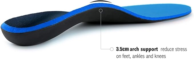 Inserts Relieve Plantar Fasciitis - Flat Feet Insoles Arch Supports, Orthotic Insoles for Foot Pain Arch Pain Reduce Muscle Fatigue Absorb Shock (Mens 6-6 1/2 | Womens 8-8 1/2)