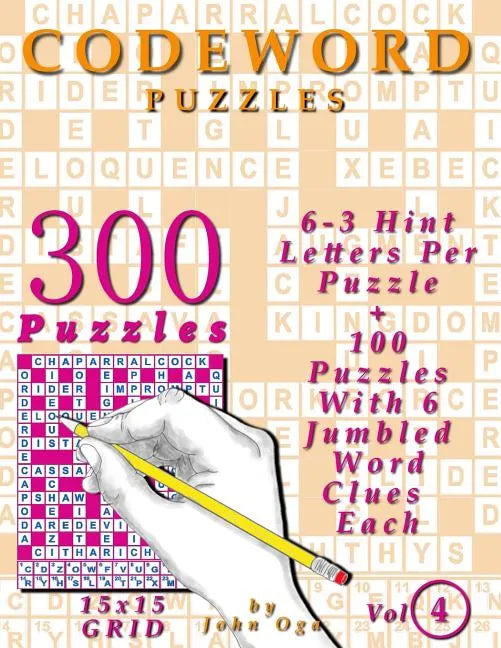 Codeword Puzzles: 300 Puzzles, Volume 4 - Paperback