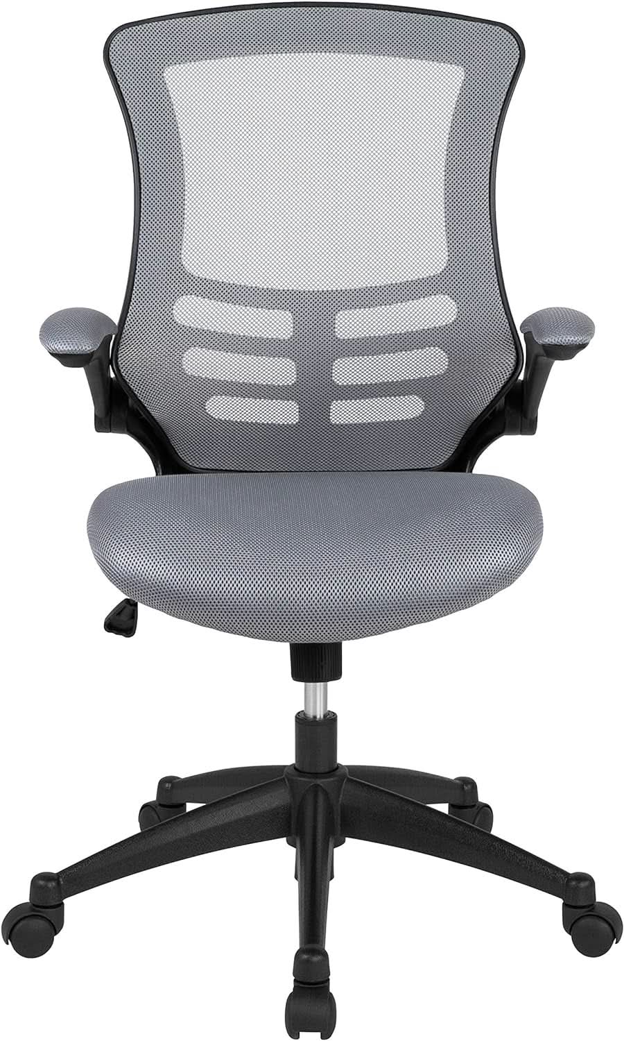 Kelista Dark Gray Mesh Mid Back Office Chair For Desk