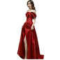 French Satin Ladies Banquet Temperament Wedding Evening Dress