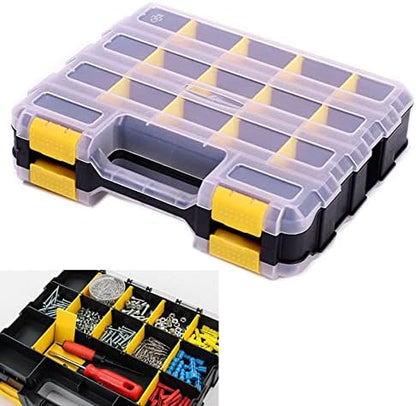 Double Side Tools Box Organizer with Removable Dividers