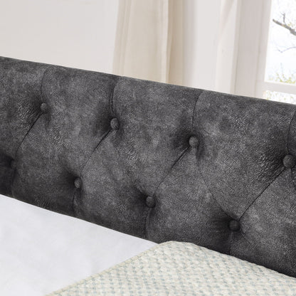 Upholstered Daybed With USB Charging & Pull Out Bed