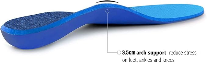 Plantar Fasciitis Feet Insoles Arch Supports Orthotics Inserts Relieve Flat Feet, High Arch (Mens 7-7 1/2 | Womens 9-9 1/2)