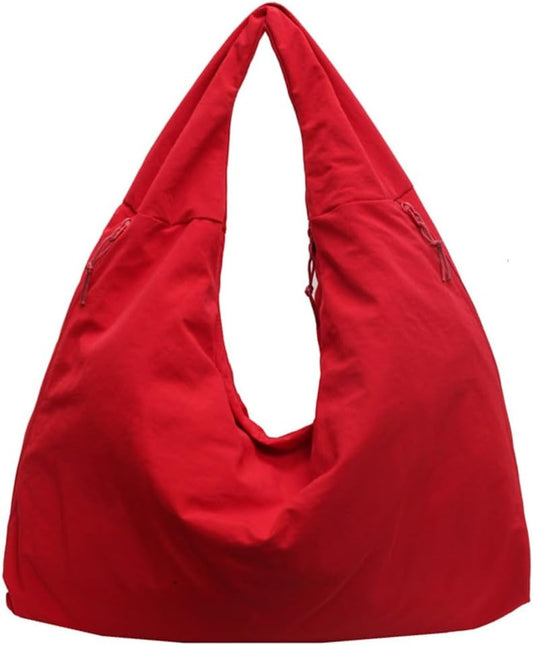 Women Slouchy Hobo Bag - Large Nylon Shoulder Crossbody Tote Handbag