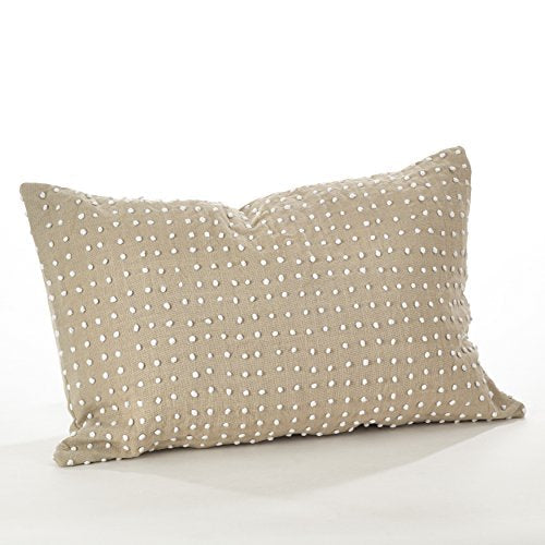 Fennco Styles French Knot Design Down Filled Cotton Throw Pillow