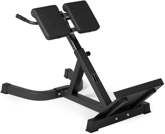 Titan Fitness Roman Chair Back Extension Machine, Adjustable Hyperextension Bench, Soft Durable Padding, Non-Slip Footplate, Adjustable Height, Home Gym Exercise Equipment