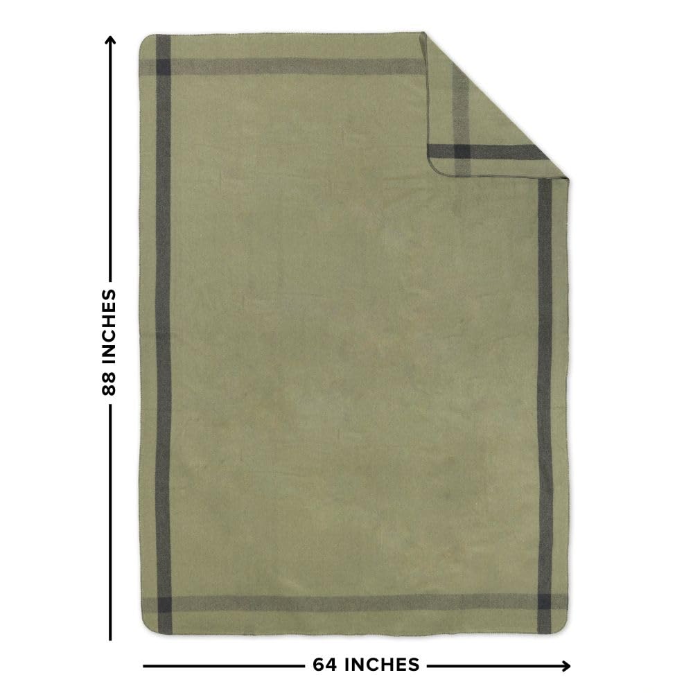 Arcturus Rainier Wool Blanket - 4.5lbs Warm, Heavy, Washable, Large | Great for Camping, Outdoors, Survival & Emergency Kits (Sunset Peak)