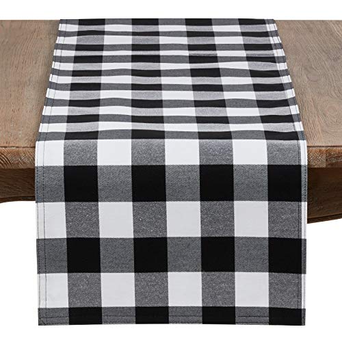 Fennco Styles Buffalo Plaid Collection Classic Checked Cotton Blend Table Linens