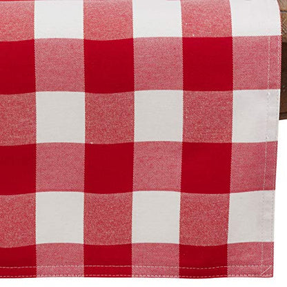 Fennco Styles Buffalo Plaid Collection Classic Checked Cotton Blend Table Linens