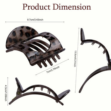 6 Pcs Flat Hair Clips Women Large Claw Clips Strong Hold No Slip Barrettes