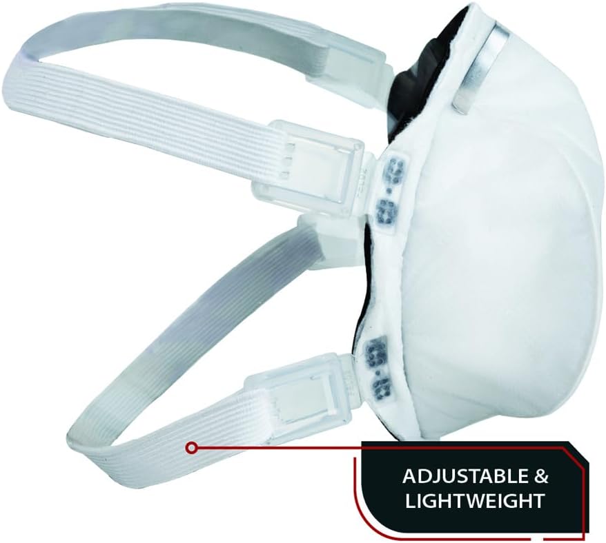 Parcil Safety NIOSH-Approved N100 ProSeal Disposable Respirator Mask - Advanced Filtration, Comfort Fit - Protects Against Particulates, Dust, and Contaminants - Industrial Grade