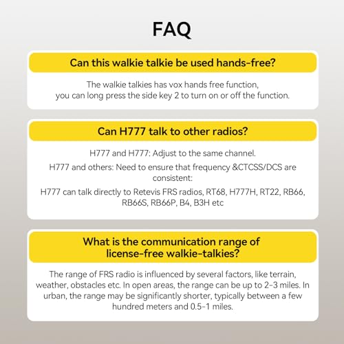 Retevis H-777 Walkie Talkies Rechargeable, 2 Way Radios Long Range, Portable FRS Two-Way Radios, Short Antenna, LED Flashlight, for Adults Family Outdoor (3 Pack)