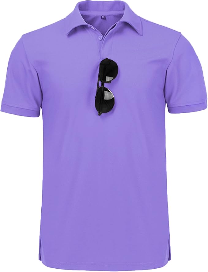V VALANCH Mens Polo Shirts Short Sleeve Moisture Wicking Golf Polo Athletic Collared Shirt Tennis T-Shirt Tops