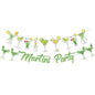 NOFEZA Martini Party Banner Green Mojito Martini Garland Art Deco