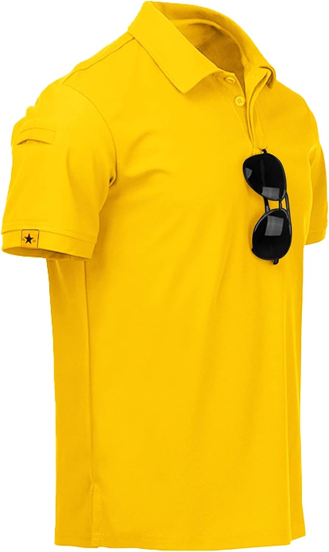 SCODI Mens Polo Shirts Performance Short Sleeve Tactical Shirts Athletic Golf Shirt for Men Daily Casual Collared T-Shirt
