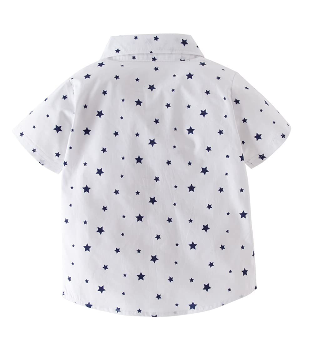 stylesilove Toddler Short-Sleeve Button-Down Shirt