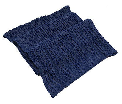 stylesilove Classic Knitted Women Solid Color Oblong Scarf