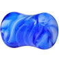 Acrylic Blue and White Marbled Saddle Plug 6G to 1 Inch