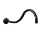 16 in. High-Arc Hook Shower Head Extension Arm (Black Finish)