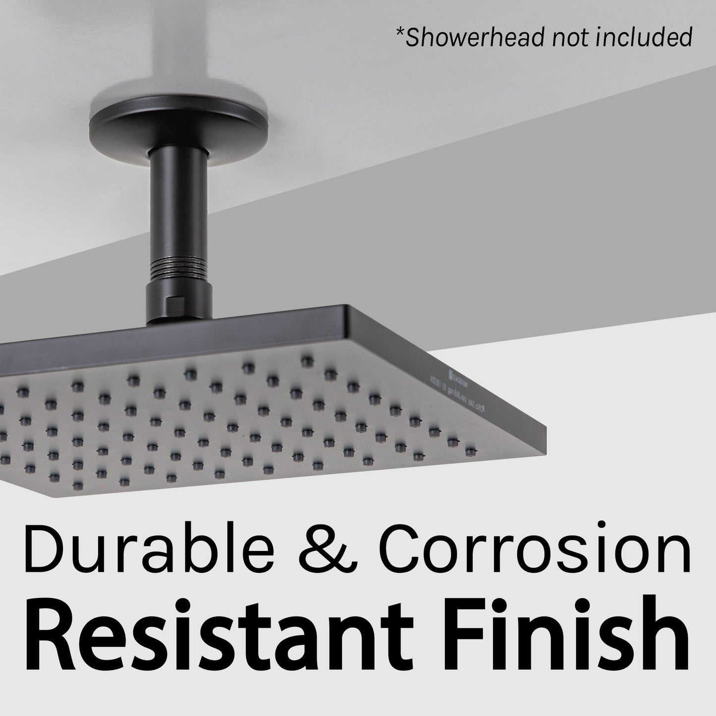 3 in. Shower Arm for Ceiling-Mounted Rainfall Showerhead (Black Finish)