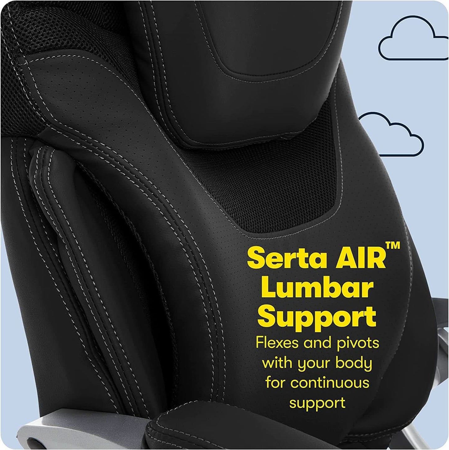 Ergonomic Executive Chair Bonded Leather With Air Lumbar