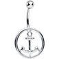 Stainless Steel Circlet Anchor Belly Ring