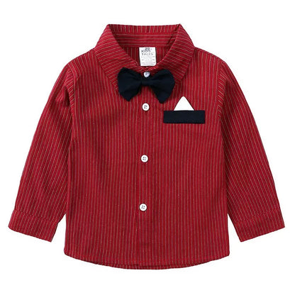 Children's Striped Shirt and Overall Set