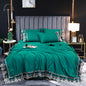 Ice Silk Four-piece Embroidered European Style Lace Edge Washable Air-conditioning Quilt