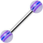18G Acrylic Purple Pinstripe Acrylic Straight Barbell Eyebrow Ring