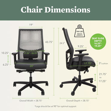 Ignition 2.0 Reactiv Ergonomic Office Chair With Lumbar Support Blue