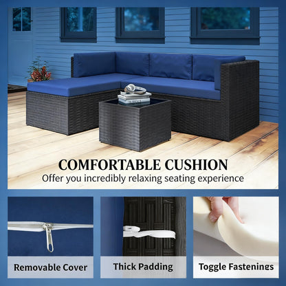Comfortable Conversation Furniture Set,3 Piece Outdoor Furniture Set