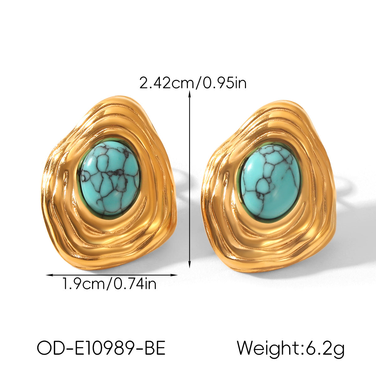 Vintage Personalized Non-fading Titanium Steel Earrings For Women