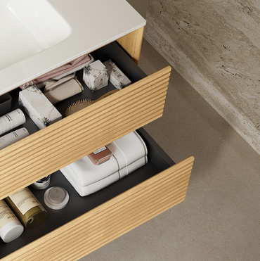 24' Bathroom Vanity with Sink, Wall-Mounted Floating Plywood Bathroom Storage