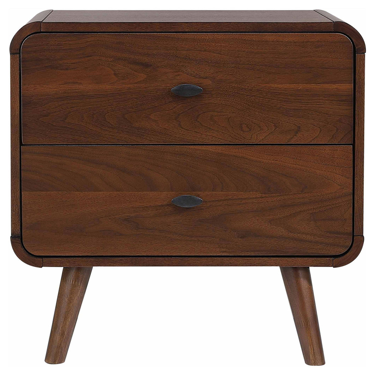 Robyn 2-drawer Nightstand Bedside Table Dark Walnut