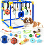 Interactive Puppy Play Gym with 16 Toys Dog Enrichment Activity Center