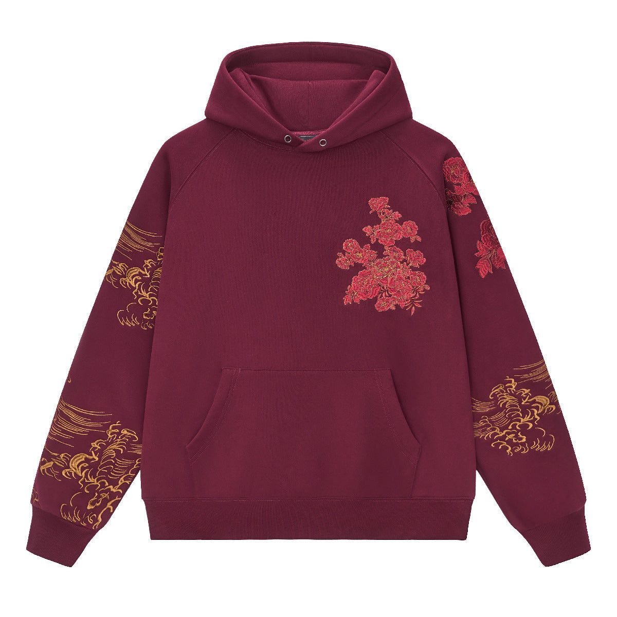 Heavy-embroidered Chinese-style Horse-year Embroidered Hooded Pullover